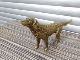 Hund aus Messing / Vollmessing Hund Figur