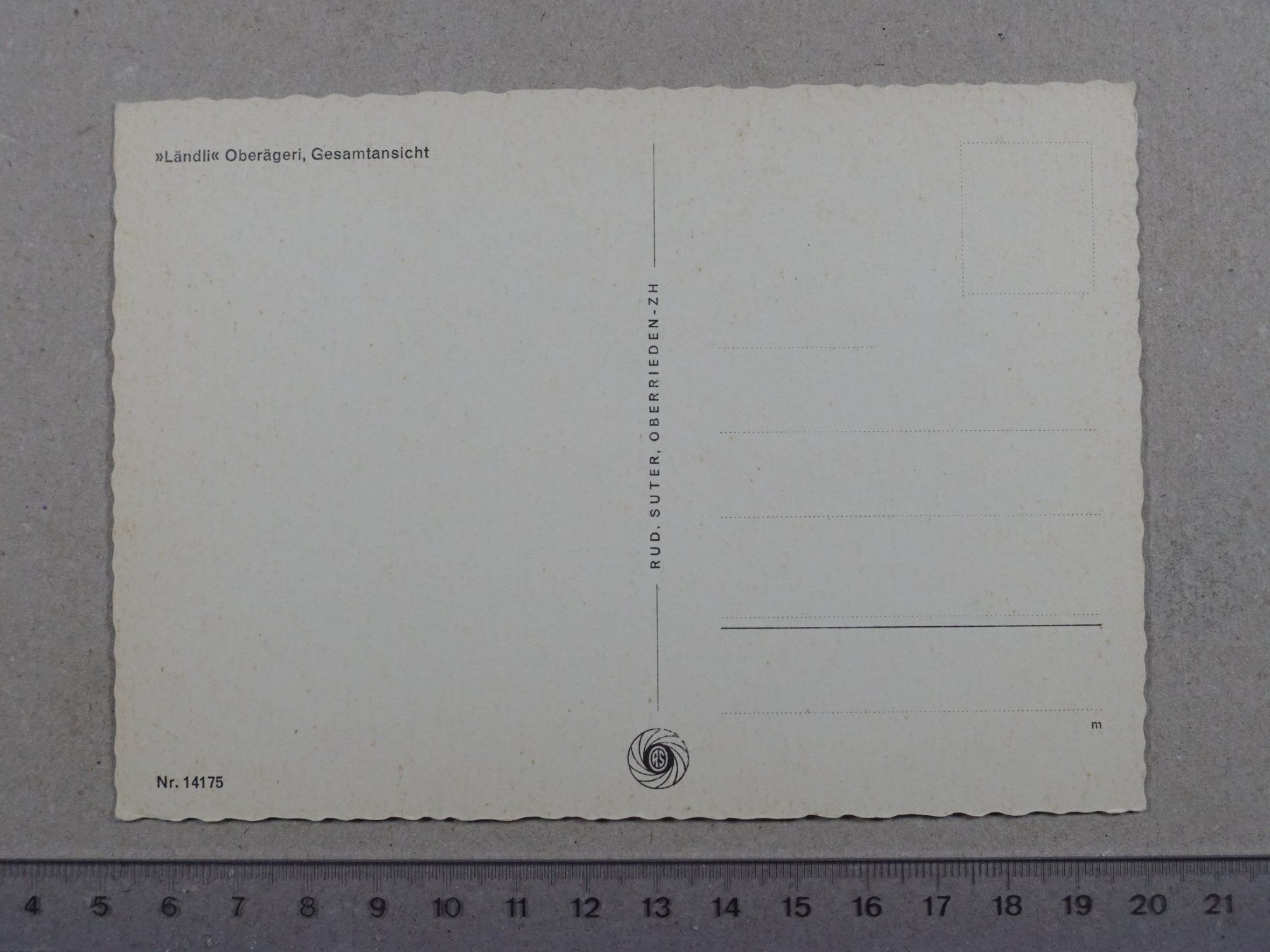 Cartoline postali: Oberägeri, Ländli, Gesamtansicht – Usato da Lenzburg venduto da fh1 1