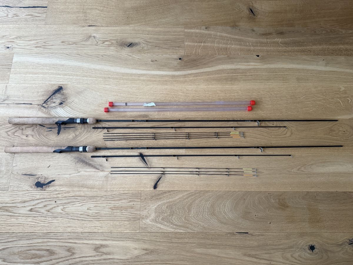 Stucki Thun Canne da pesca: Felchenruten 2x Stucki De Luxe Coregone 240 – Usato da Thun venduto da tscheune