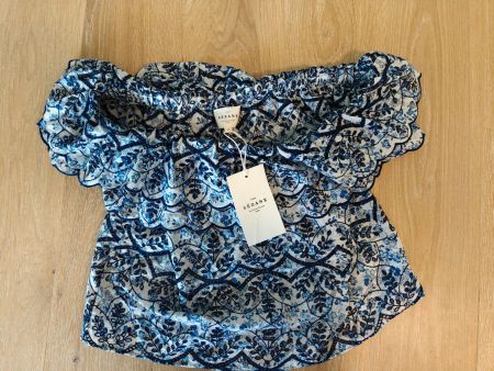 Sézane Bluse Leilani, blau geblümt, Gr. 40, neu