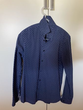 Chemise BEN SHERMAN SOHO SLIM FIT bleu imprimé taille S