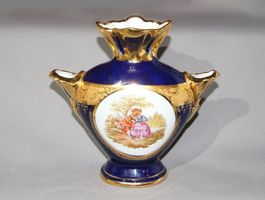 Opulent vergoldete und verzierte Limoges Prunkvase