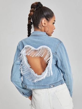 Jeansjacke mit Herz