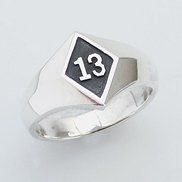 Neu: Ring 13 Silber geschwärzt / Gr. 65