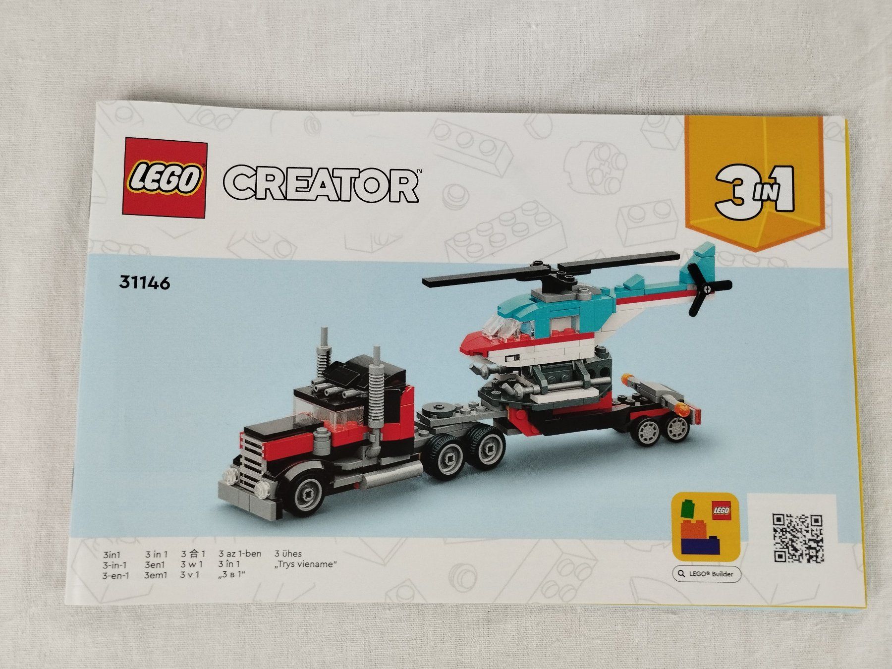 Lego Jeux de construction: LEGO Creator 31146 Tieflader mit Hubschrauber – D'occasion à Schübelbach par Restwert_Schubelbach 3