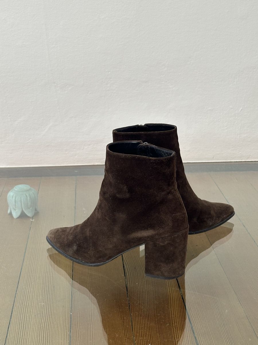 Weitzmann Scarpe da uomo: Stuart Weizmann wildleder Ankle Boots – Usato da Gandria venduto da dyscpk