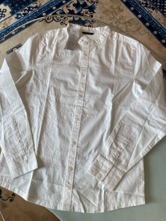 EDLE BLUSE VON SISLEY, GR. 11/12 JAHRE, BAUMWOLLE, NEU!