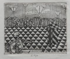Exlibris Reinhold Nägele - Original Radierung signiert
