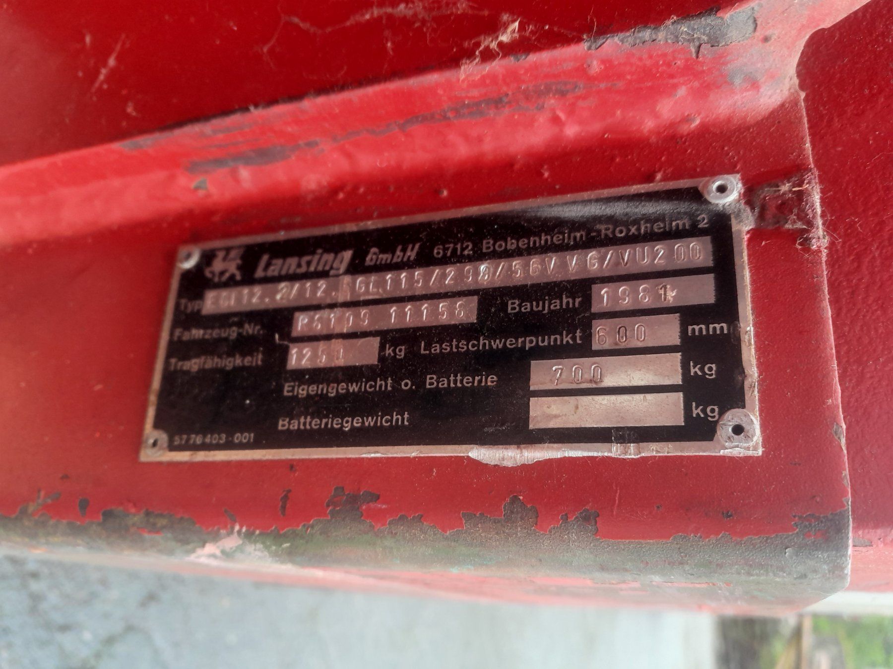 Carrelli elevatori e a forche: Deichsel-Stapler Lansing EGI 12.5 – Difettoso da Steg im Tösstal venduto da a-techservice 2