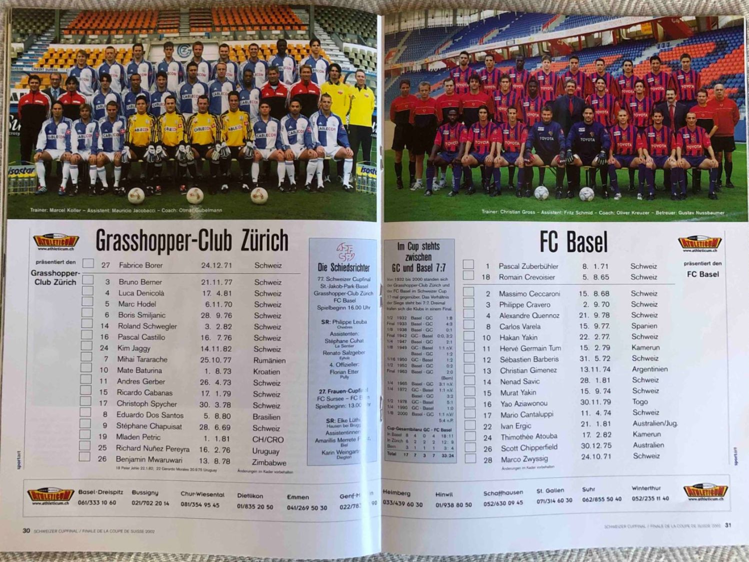 Zeitschriften & Magazine: FC BASEL - GC / Matchprogramm Cupfinal 2002 – Gebraucht aus Aarberg von umearocks 1
