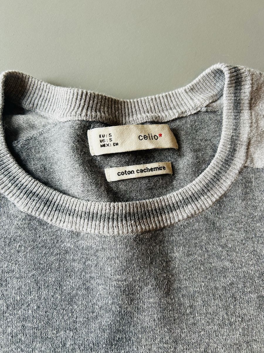 Pullover & Sweatshirts: Pull celio* coton cachemire homme gris S – Gebraucht aus Founex von etswang 1