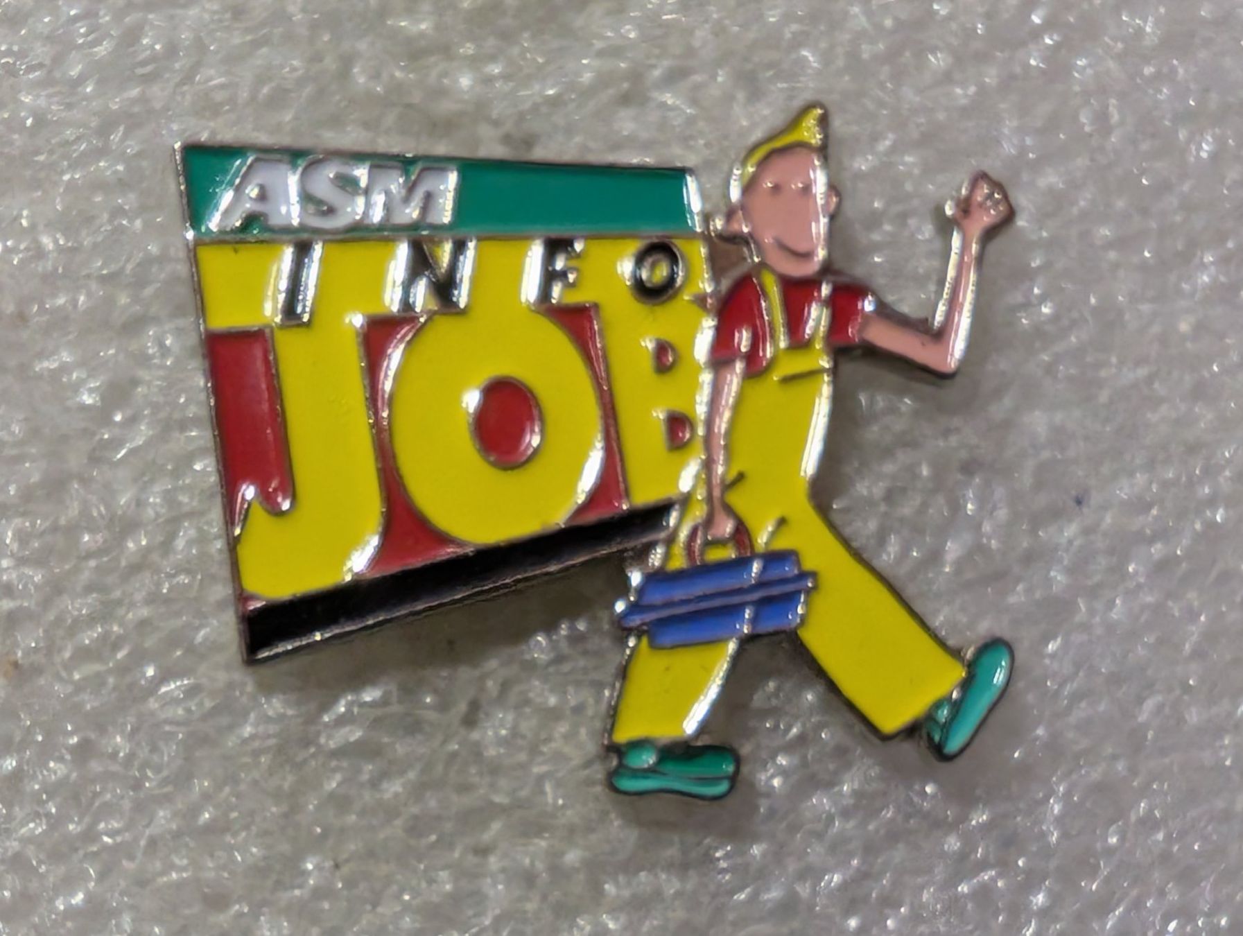 Placchette & Badge: Ansteckpin 87: ASM Info Job – Usato da Oppligen venduto da Pin-Fall-Shop