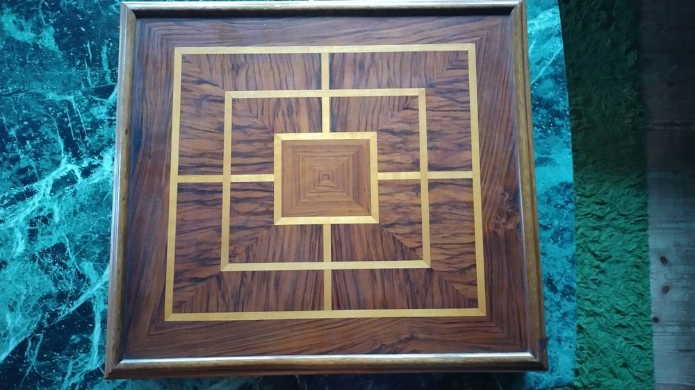 NKlaus Schach- Und Backgammon-Spielebox Aus Holz – 25,5x25,5x2,2 Cm – Retro Maritim Deko, 2-in-1 Spiel, Geschenkidee Für Strategen