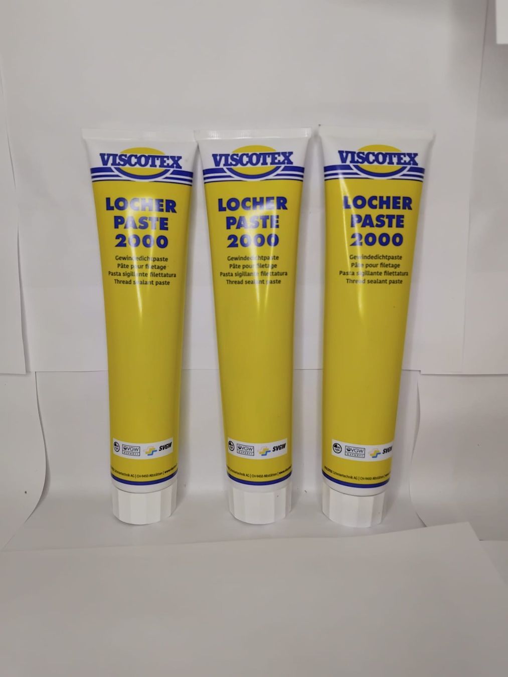 Installations sanitaires: Viscotex Locher Paste 2000 Gewindedichtpaste 3x – Neuf avec emballage d'origine à Ruswil par Swissflip