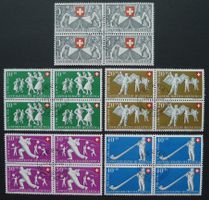 PP 1951, Serie Viererblöcke B51-B55, Ersttag italienisch