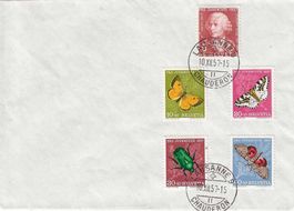 PJ057 - Pro Juventute 1957 sur lettre Lausanne Chauderon