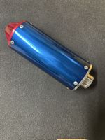 Motorrad Schalldämpfer blau rot gebraucht Zustand gut