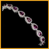 GRANAT ARMBAND SILBERARMBAND ECHTE GRANAT 925 SILBER