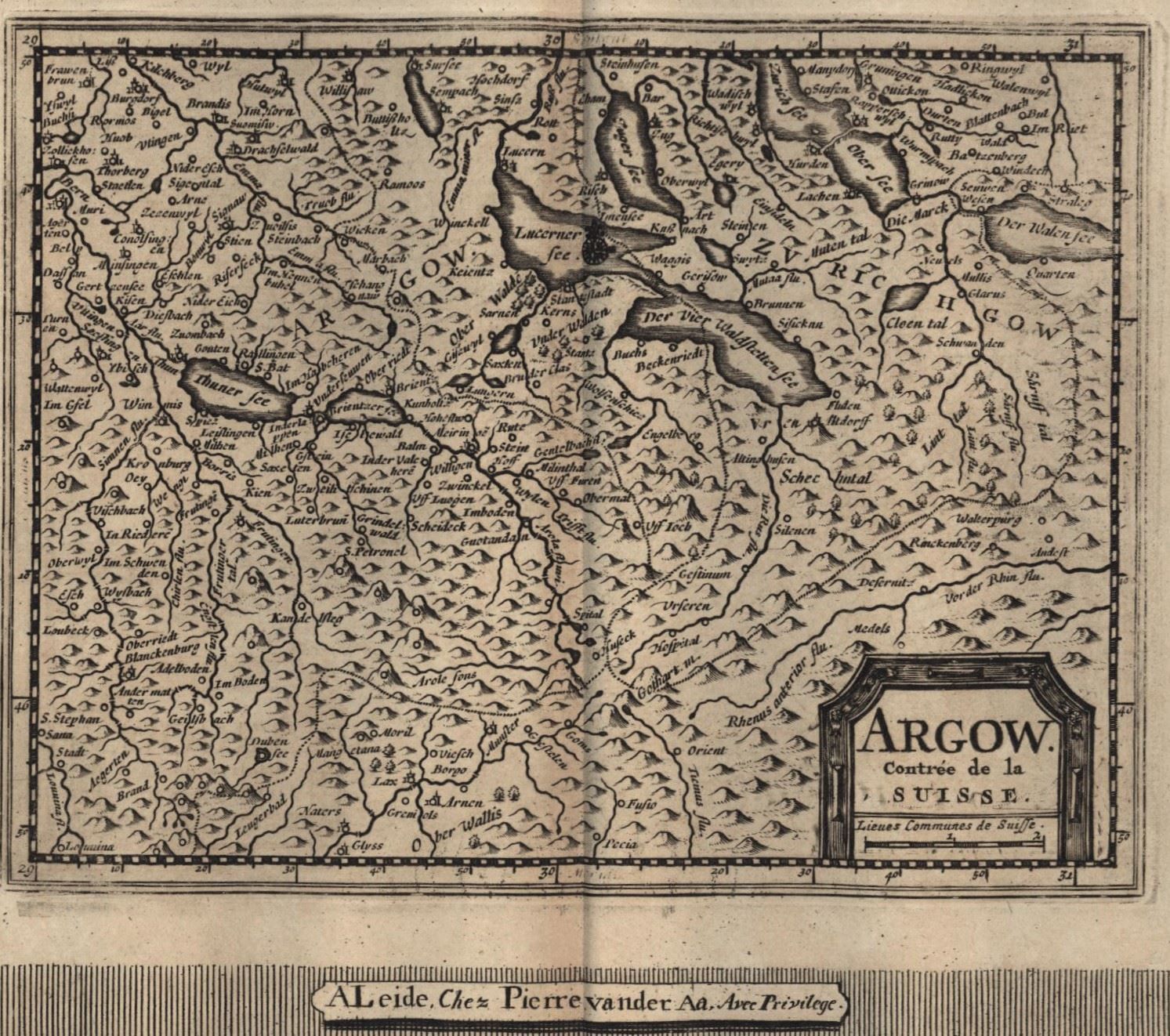 Cartes géographiques & atlas: Aargau  Kupferstich selten – D'occasion à Rafz par Helvet32 1