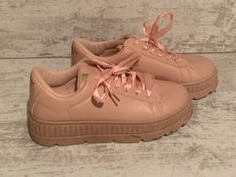 Puma Basket Sneakers rosa mit Schleifen Größe 39