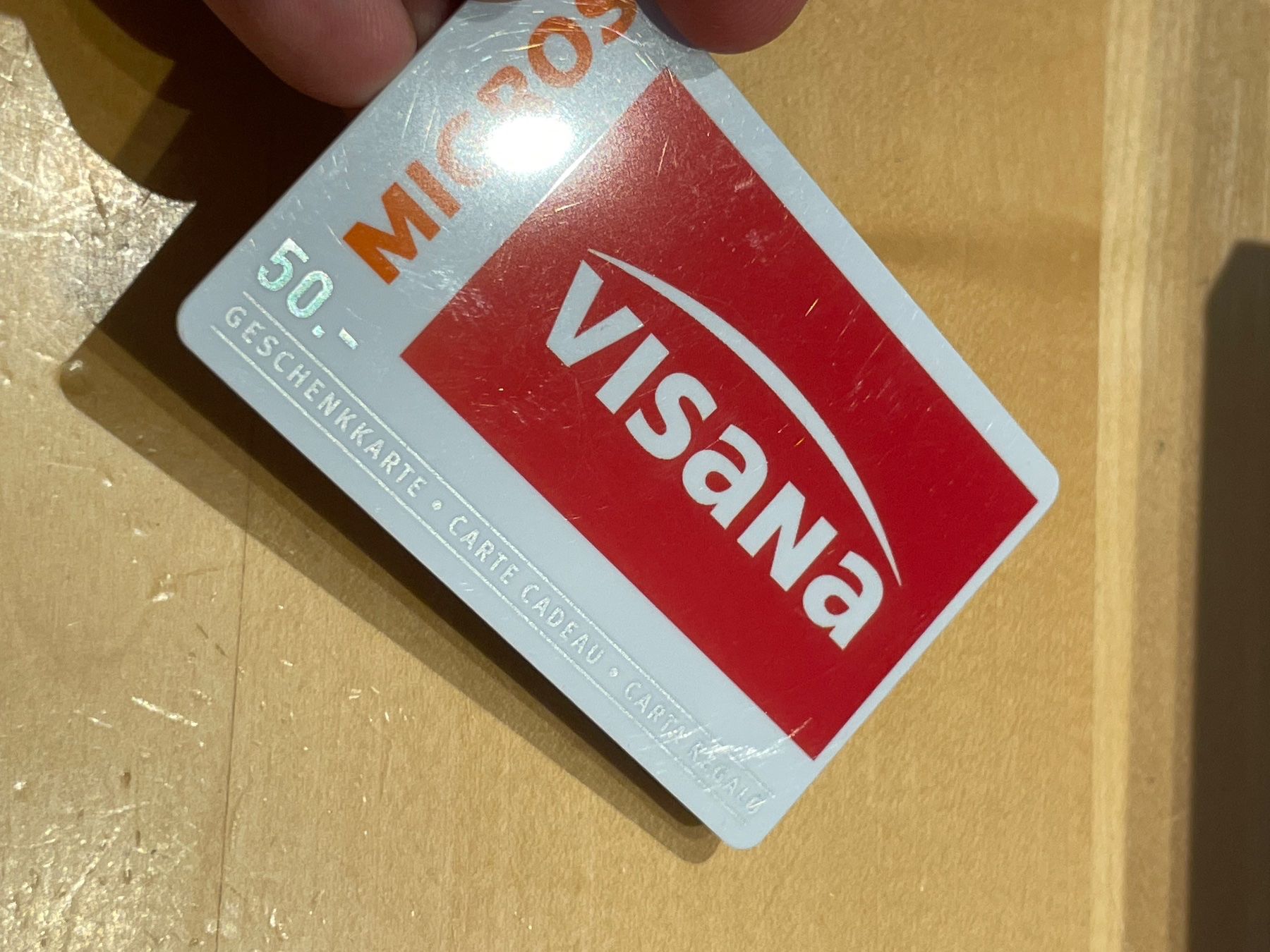 Karten: Migros Visana Geschenkkarte LEER – Gebraucht aus Niederwangen BE von m_s13 2