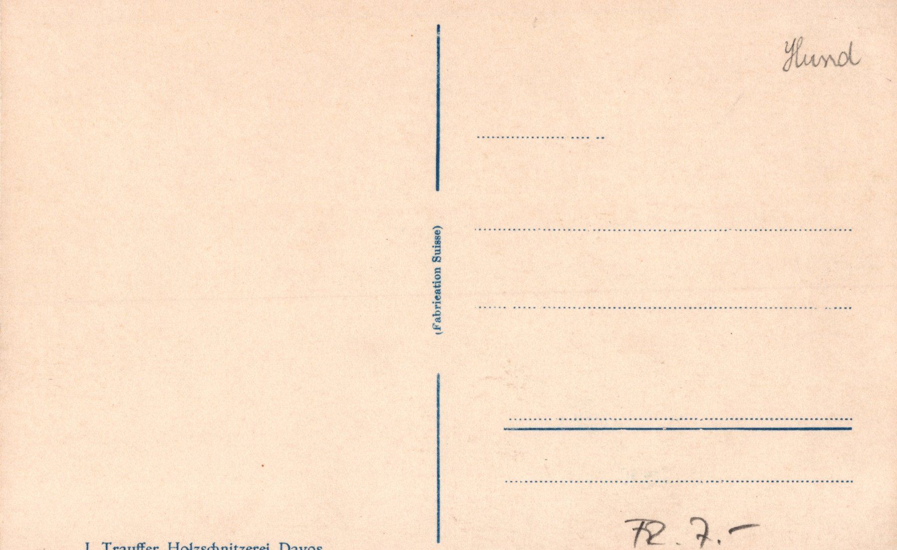 Cartoline postali: 0039 - Postkarte / Ansichtskarte - Davos Davosersee – Usato da Reinach BL venduto da Boston-Verkauf 1