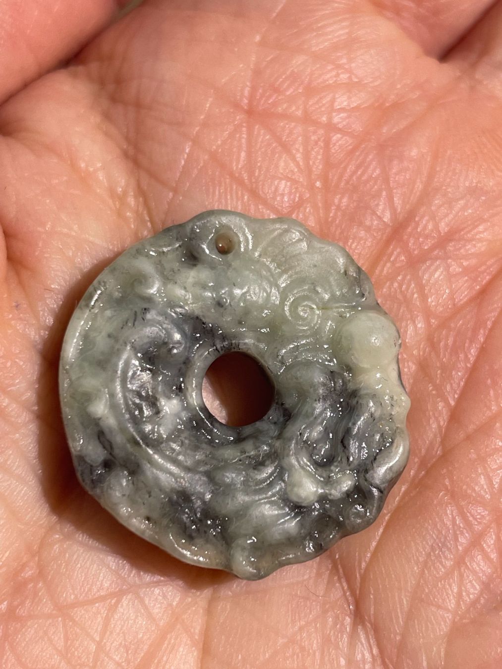 Ciondoli: Echte chinesische -Jade Drache Pi-Scheibe Ca.2.3-2.8cm – Nuovo (secondo la descrizione) da Schiers venduto da sisikristall 1