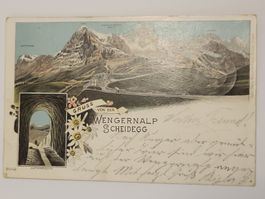 Ansichtskarte Wengernalp Scheidegg gelaufen Jahr 1901 Rmu