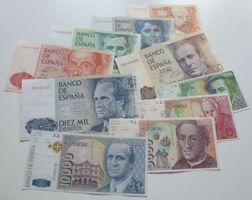 Lot ++ 10 alte Banknoten aus Spanien ab 1979