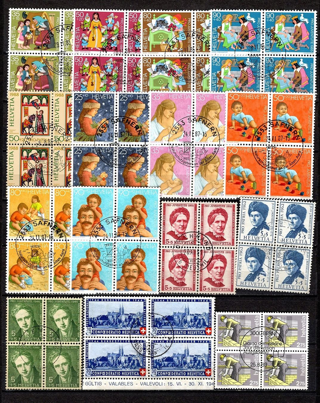 Tutti i francobolli: Viererblocks Schweiz (827) – Usato da Burgdorf venduto da blinky01 1
