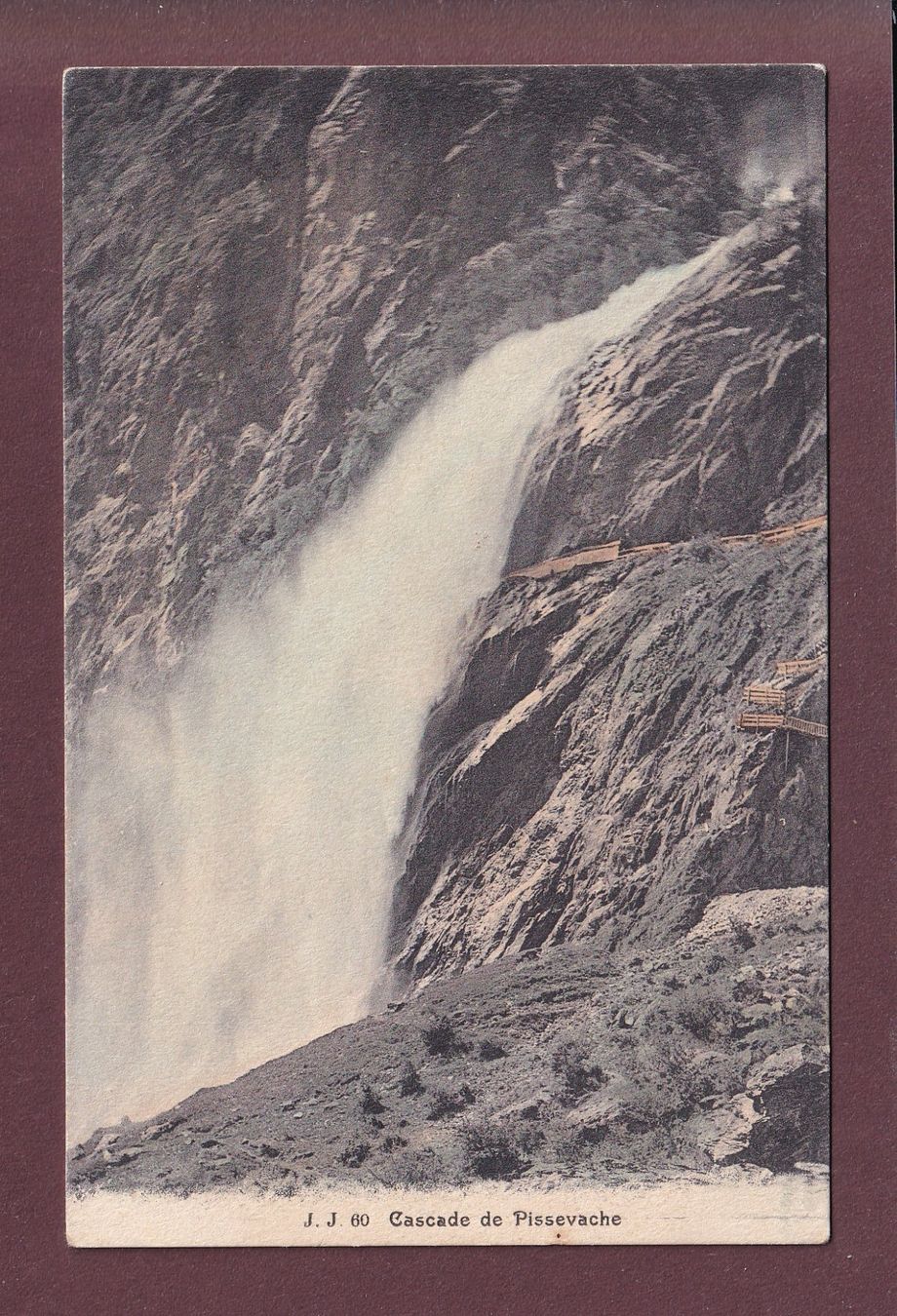 Cartoline postali: Cascade de PISSEVACHE – Usato da Pully venduto da nicecards