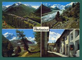Pontresina, 4 Ansichten, 1981, gelaufen, Grossformat