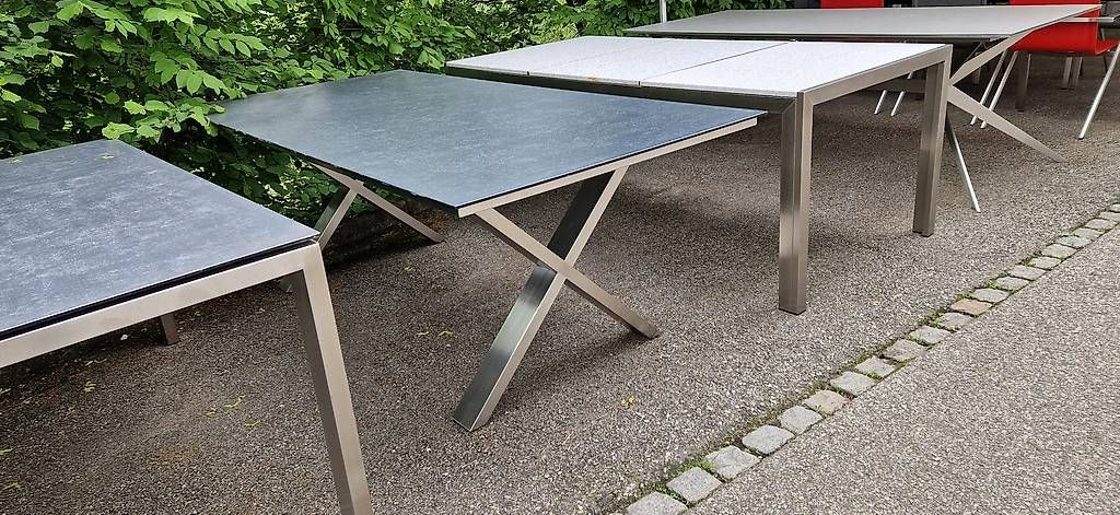 Tavoli: Gartentisch neu mit X oder U Beine Edestahll – Nuovo e nell'imballaggio originale da Lützelflüh-Goldb venduto da Rampenverkauf_72_ 3