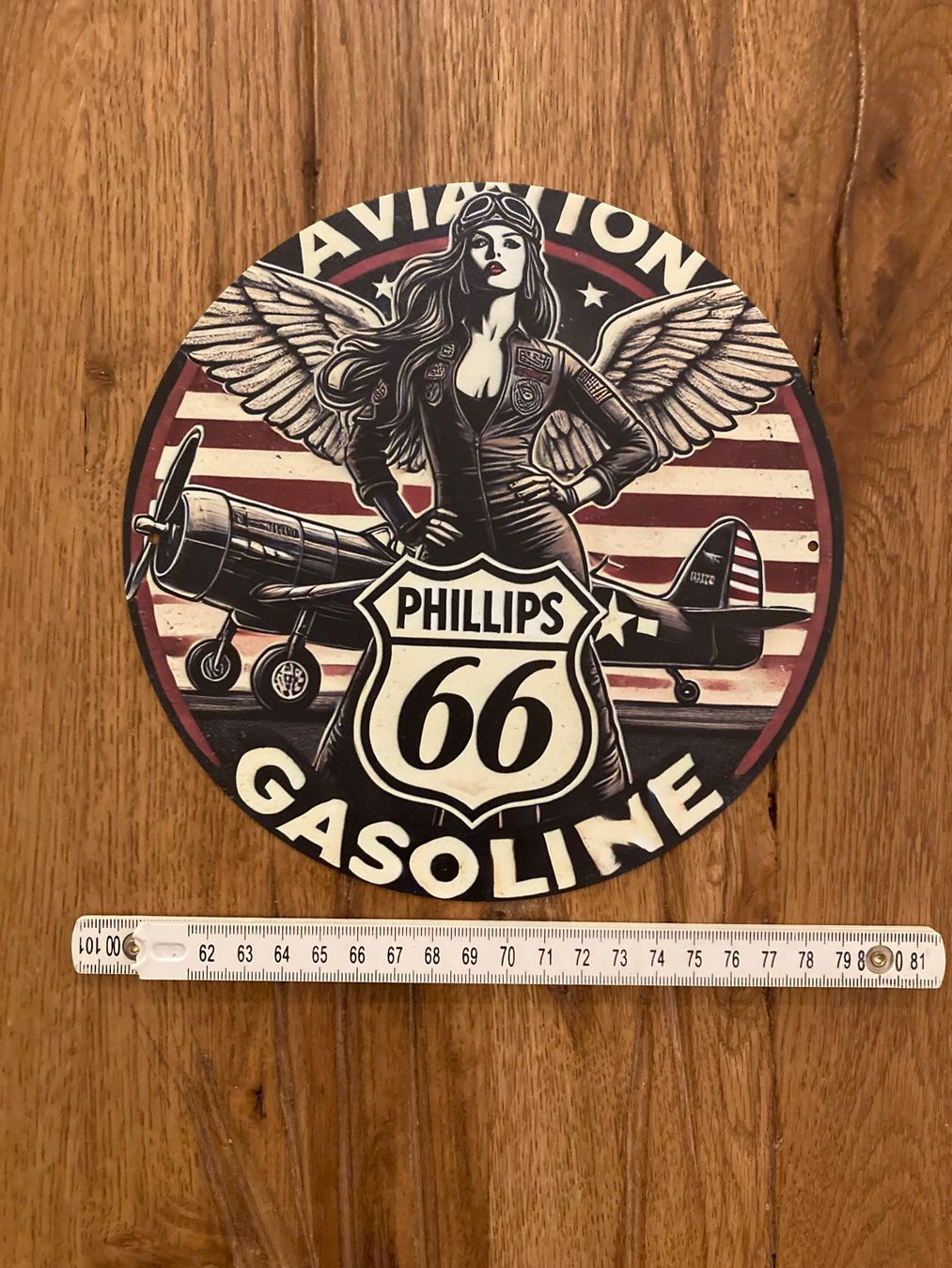 Kit di modellismo & Modellini statici: Schönes Retro Phillips 66 Aviation Blechschild / neu – Nuovo e nell'imballaggio originale da Bremgarten AG venduto da Eurotiz 2