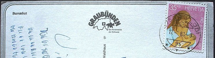 Cartoline postali: BONADUZ Rhätische Bahn – Usato da Jona venduto da philajona 1