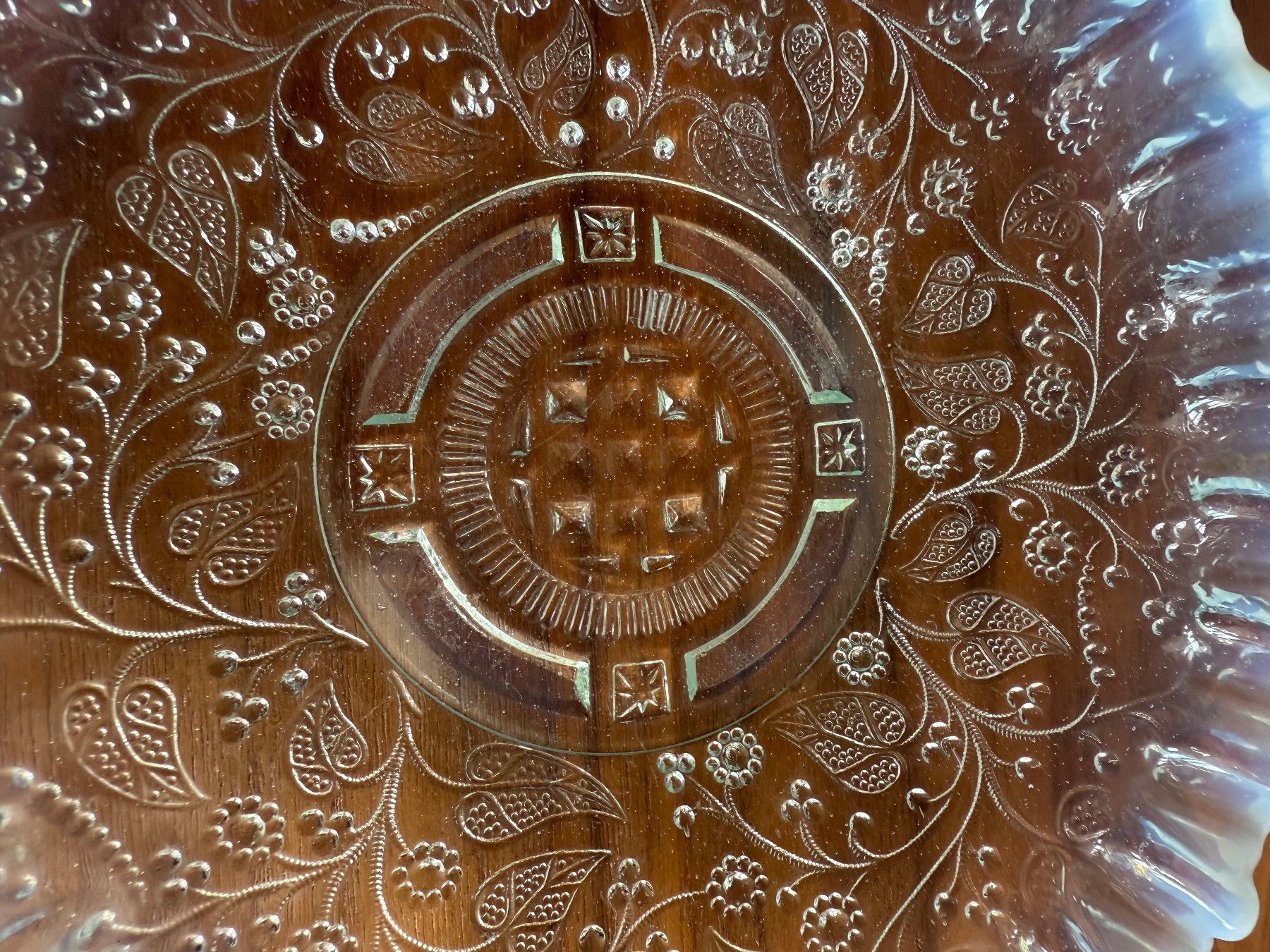 Piatti: Antiker Opalglas Teller Glas 20 cm – Usato da Kirchdorf venduto da Vintagewunder 3