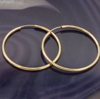 Creolen 3 cm Durchmesser aus 585 Gold, 14 Karat