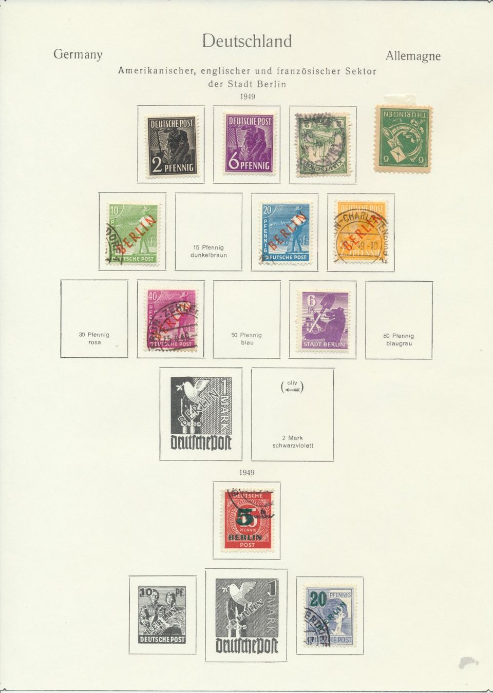 Alle Briefmarken: Berlin - Lot, Teilsammlung – Gebraucht aus Winterthur von Zupogeru