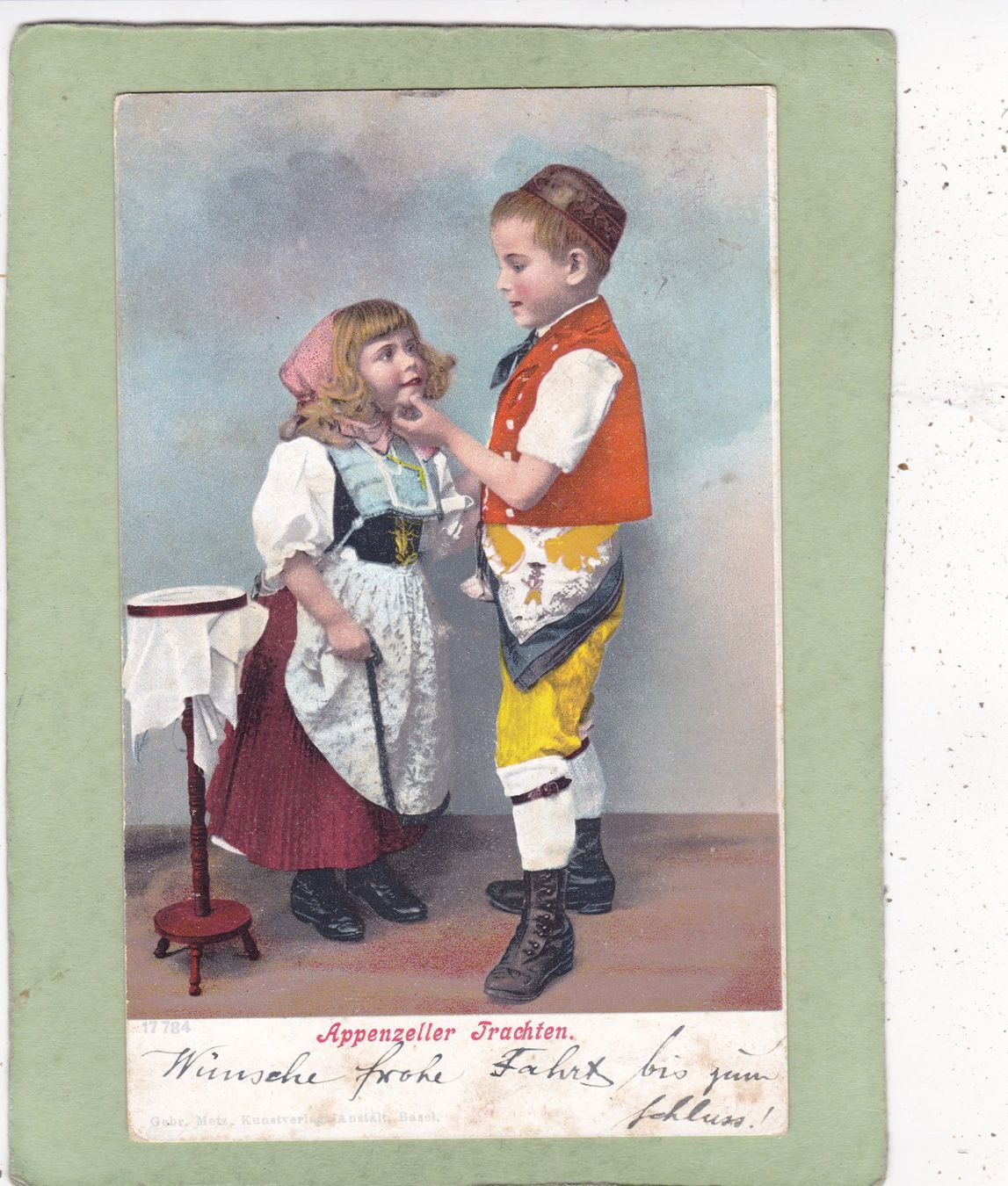 Cartoline postali: Kitsch Appenzeller Trachten 1906 – Usato da Herisau venduto da Lisegrat2008
