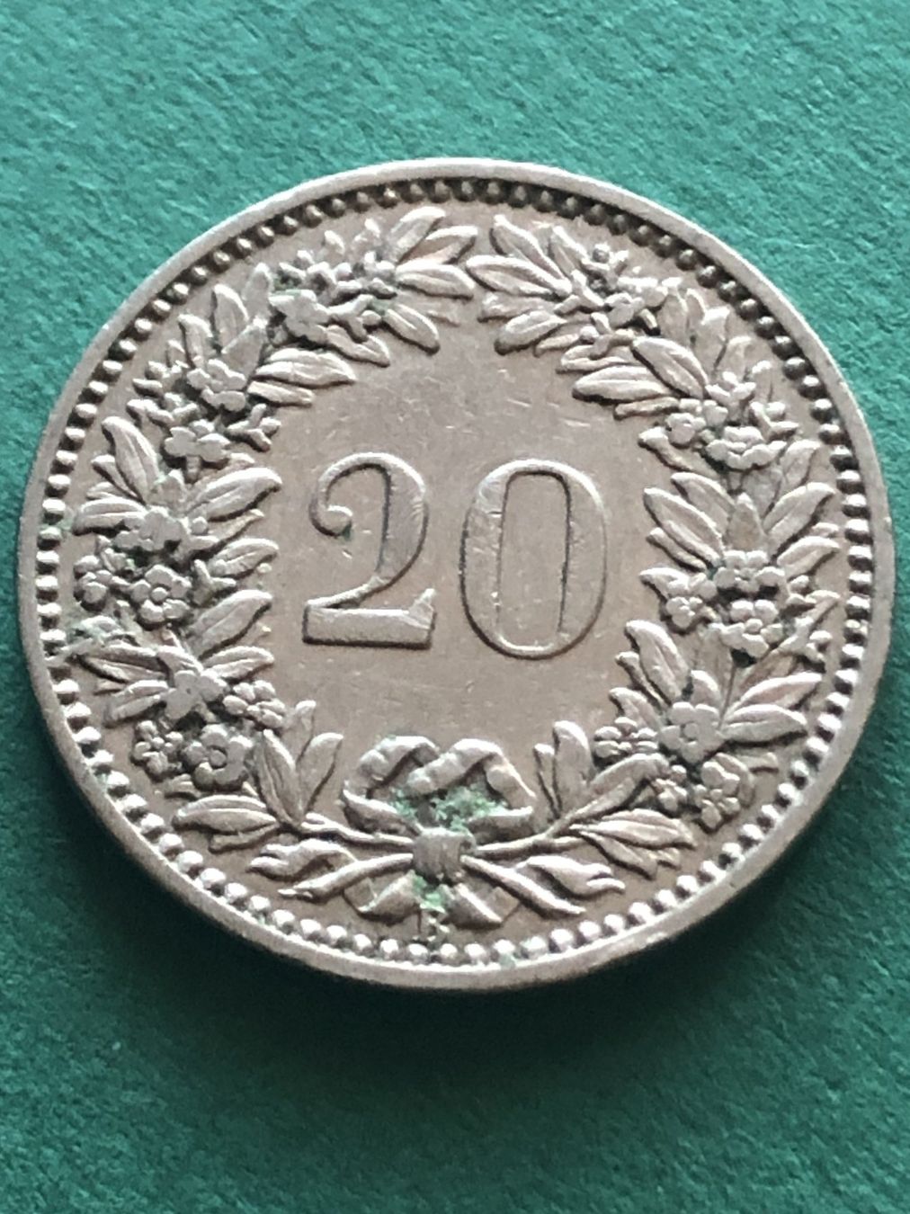 Alle Münzen: Abart 20 Rp. 1920 mit Stempelriss – Gebraucht aus Schötz von Odpa 1