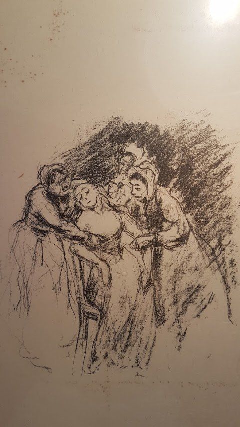 Xilografie: Max Liebermann Holzschnitt Die ohnmächtige Sara – Usato da zurich venduto da ARTMYART 1