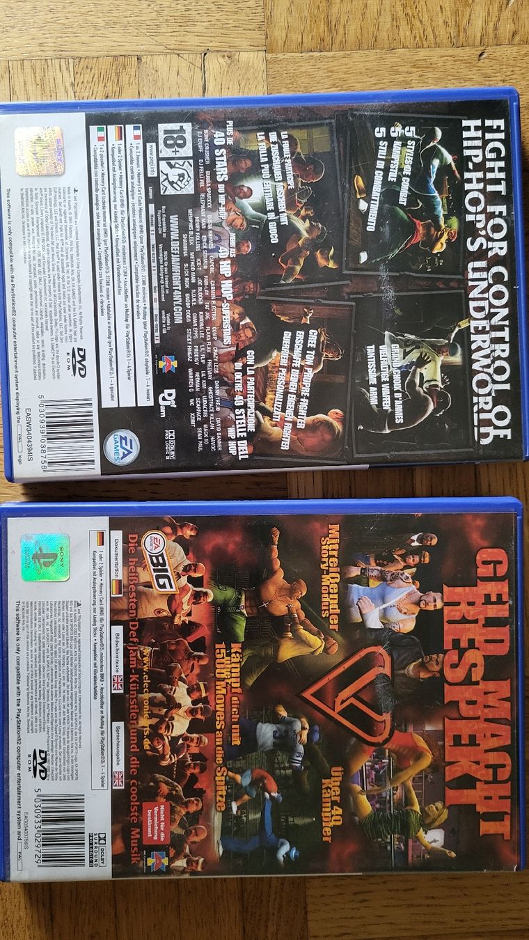 Spiele: Def Jam Sammlung 2x / Playstation 2 Spiele – Gebraucht aus Biel/Bienne von Retrohr 3
