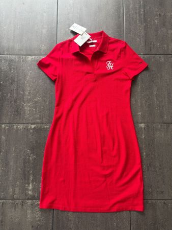 Robe polo slim fit Tommy Hilfiger rouge neuve, grandeur L