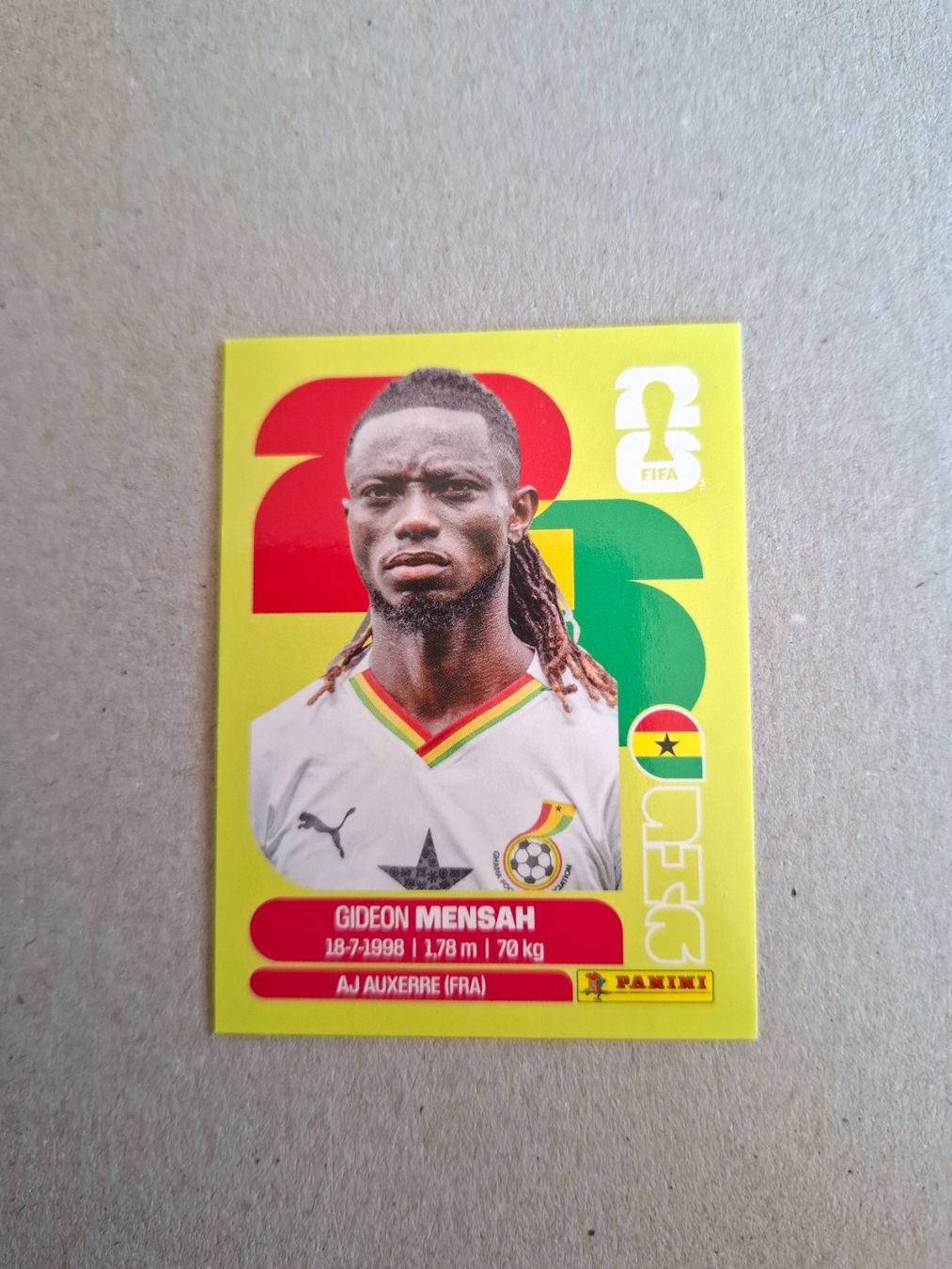 Panini Carte collezionabili: PANINI FIFA 2026 GHA 7 – Usato da Courtelary venduto da sw25790