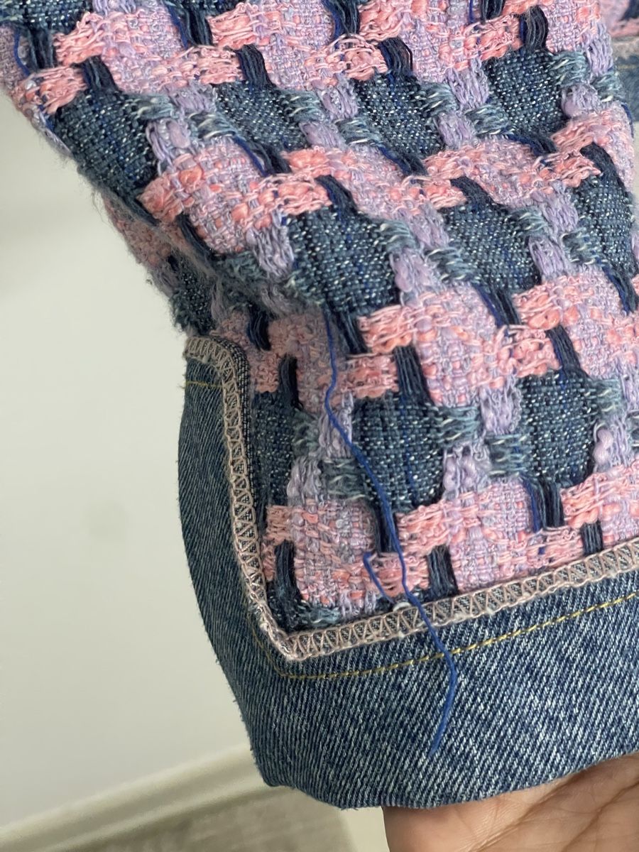 Sandro Giacche: Sandro philippa denim tweed jacket - 40 – Usato da Brugg AG venduto da Lovelux73 5