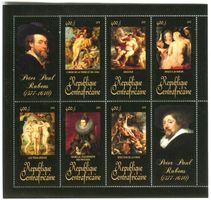 Block "Malerei. Peter Paul Rubens". Zentralafrikanische Repu