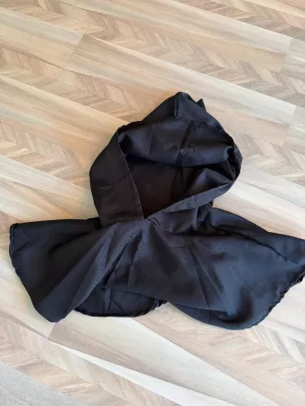 Kapuze schwarz Kostümzubehör Stoff einfarbig