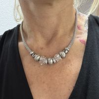 Kette AVANT PREMIERE 925 Silber mit Glassteinen Damen Schmuc