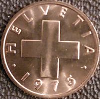 1 Rappen 1975 stgl. / aus Münzsatz
