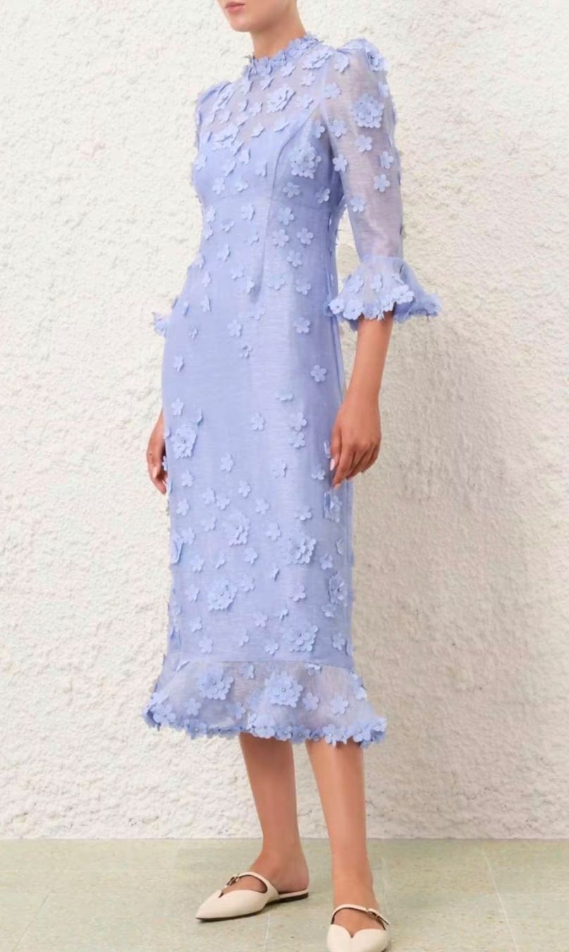 Kleider: Elegant Blue Midi Dress – Neu (gemäss Beschreibung) aus St.Josefen von lop_lh8d